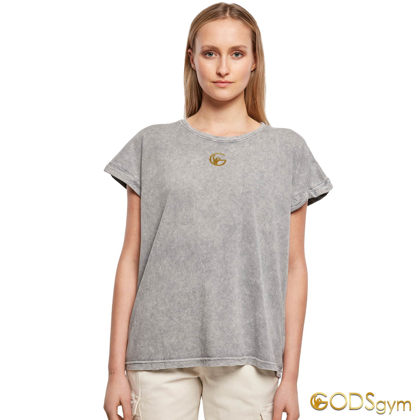 Acid Washed T-Shirt Damen