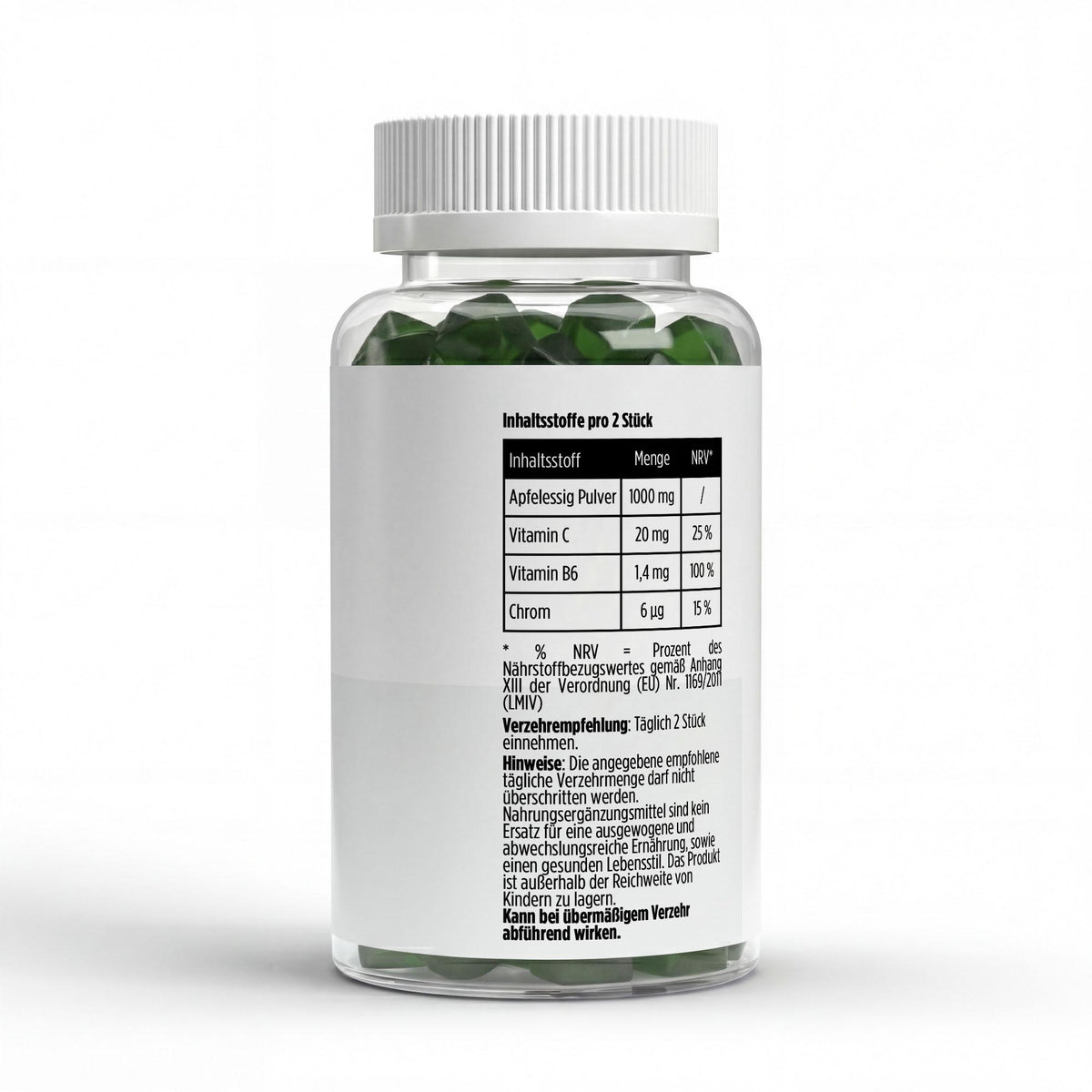 Apfelessig + C + B6 + Chrom Gummies - 60 Stk