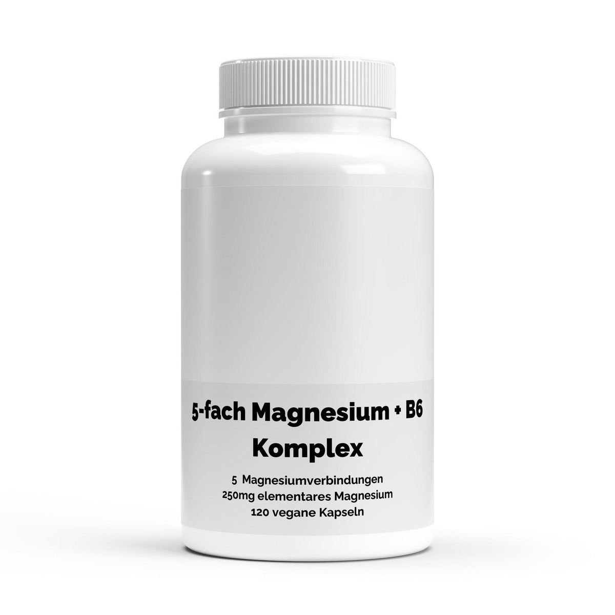 Magnesium 5x Komplex + B6 - 120 vegane Kapseln